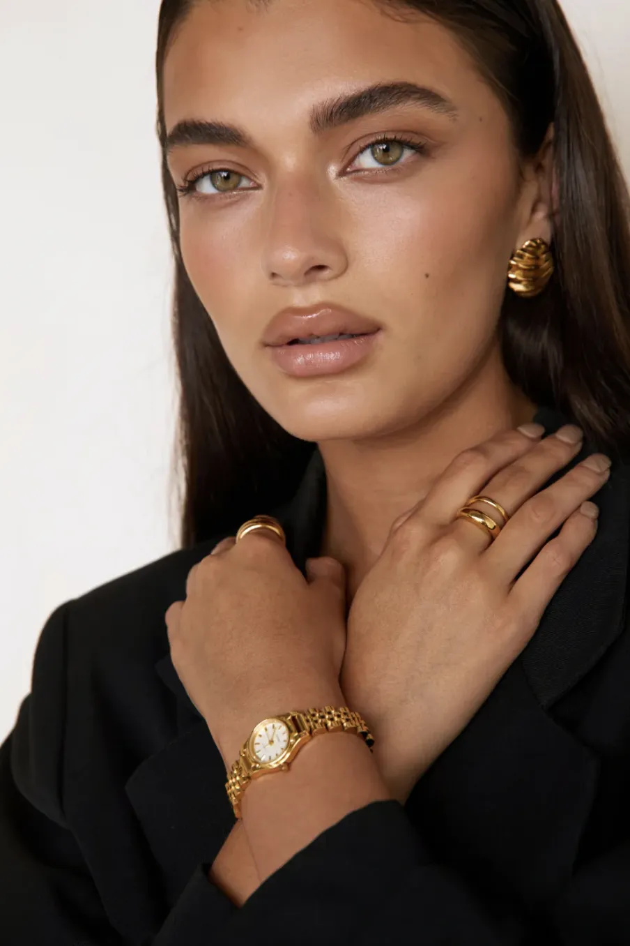 CENDRE ISOBEL WATCH - GOLD/WHITE
