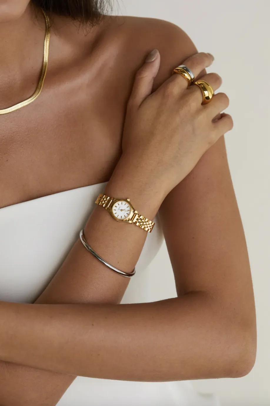 CENDRE ISOBEL WATCH - GOLD/WHITE