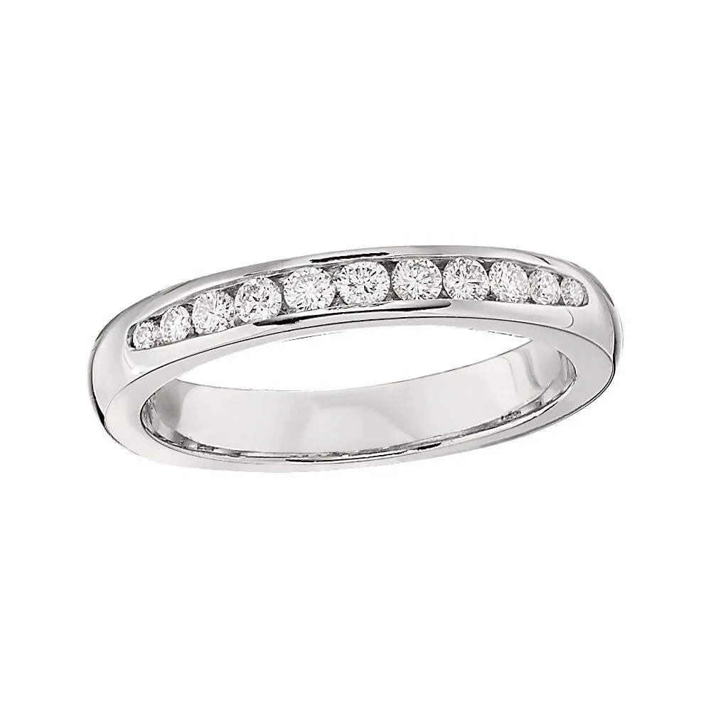 Channel Diamond Wedding Band