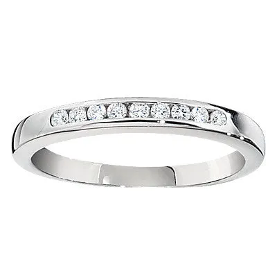 Channel Set Diamond Wedding Band .015CT Diamonds