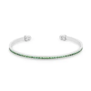 Channel-Set Peridot Green Cubic Zirconia Cuff