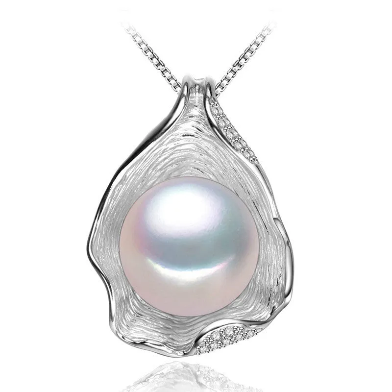 charm Shell design Pearl Jewelry,Pearl Necklace Pendant, 925 sterling silver jewelry ,fashion necklaces for women