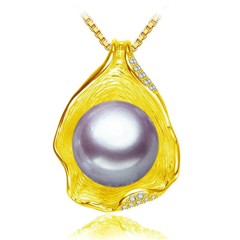 charm Shell design Pearl Jewelry,Pearl Necklace Pendant, 925 sterling silver jewelry ,fashion necklaces for women