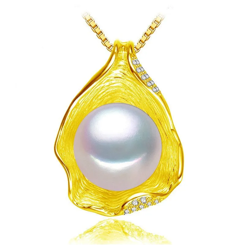 charm Shell design Pearl Jewelry,Pearl Necklace Pendant, 925 sterling silver jewelry ,fashion necklaces for women