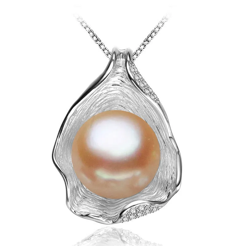 charm Shell design Pearl Jewelry,Pearl Necklace Pendant, 925 sterling silver jewelry ,fashion necklaces for women