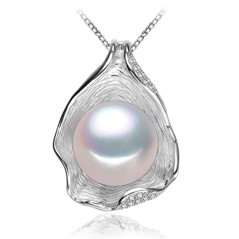 charm Shell design Pearl Jewelry,Pearl Necklace Pendant, 925 sterling silver jewelry ,fashion necklaces for women