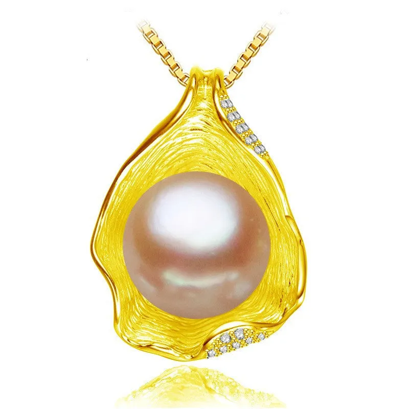 charm Shell design Pearl Jewelry,Pearl Necklace Pendant, 925 sterling silver jewelry ,fashion necklaces for women
