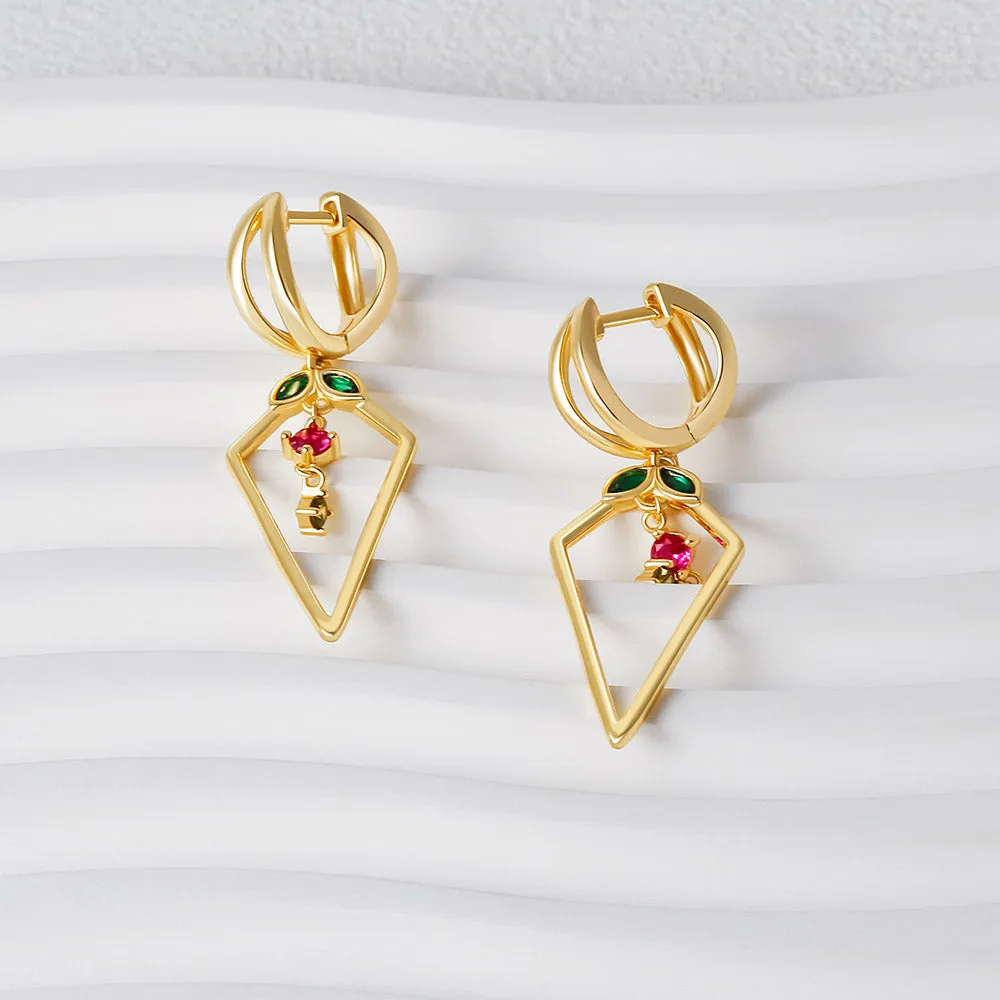 Cherry Charm Drop Earrings