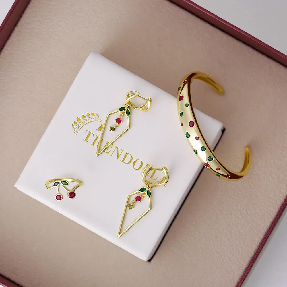 Cherry Charm Drop Earrings