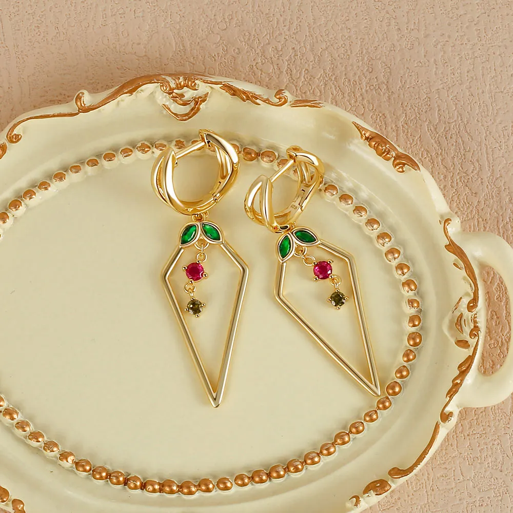 Cherry Charm Drop Earrings