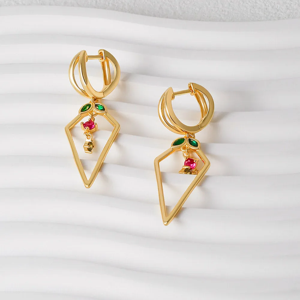 Cherry Charm Drop Earrings
