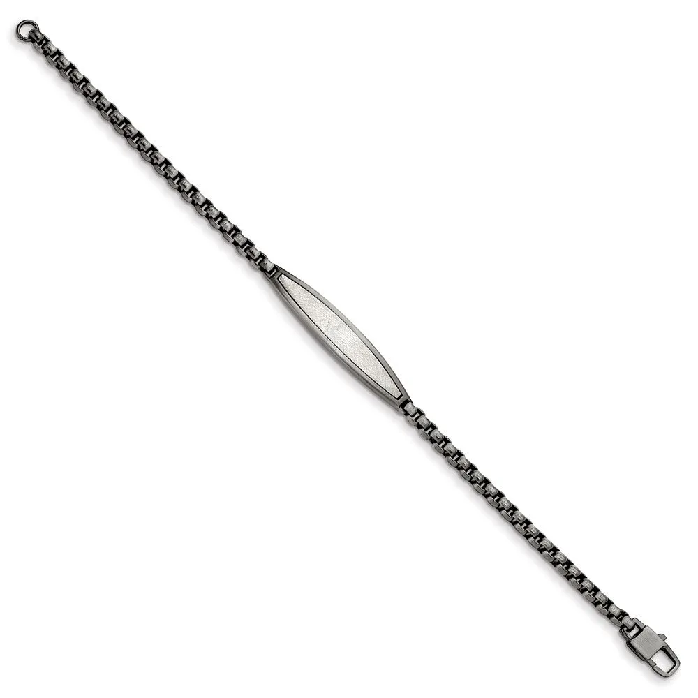 Chisel Stainless Steel Antiqued White Bronze Plated Scratch Finish 8.5 inch ID Bracelet