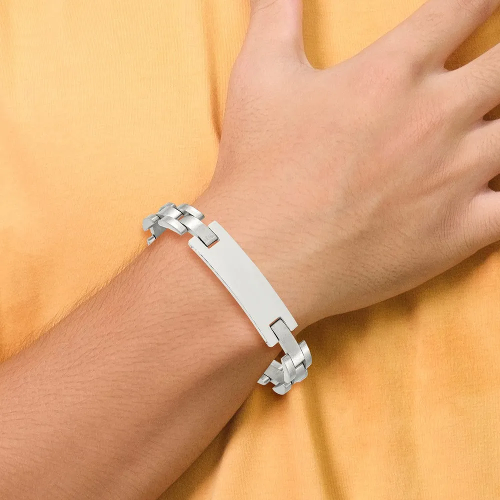 Chisel Stainless Steel Brushed and Polished 9.25 inch ID Bracelet