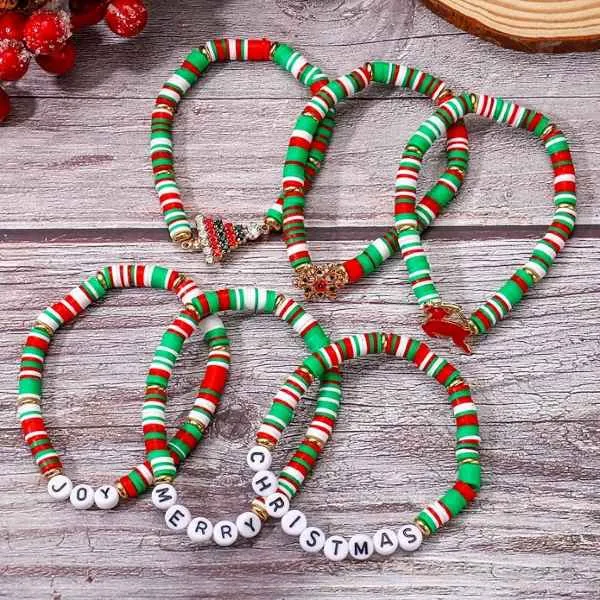 Christmas Stretch Bracelets (these are sold as single strands only & we choose the design)