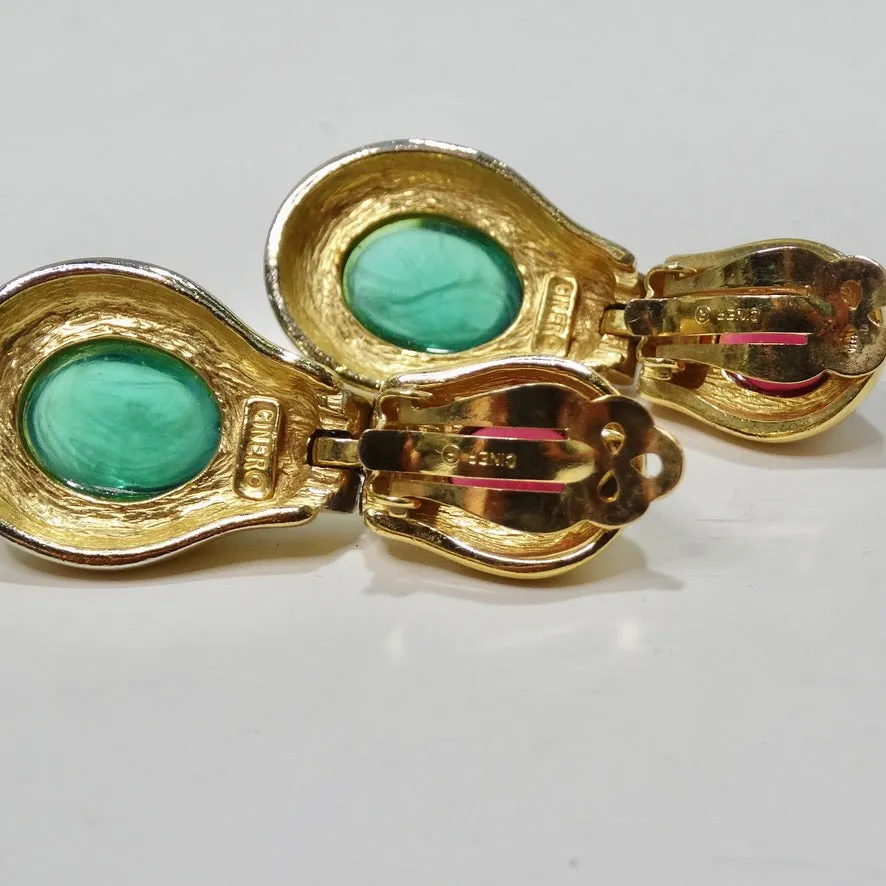 Ciner 1980s Gold Plated Earrings