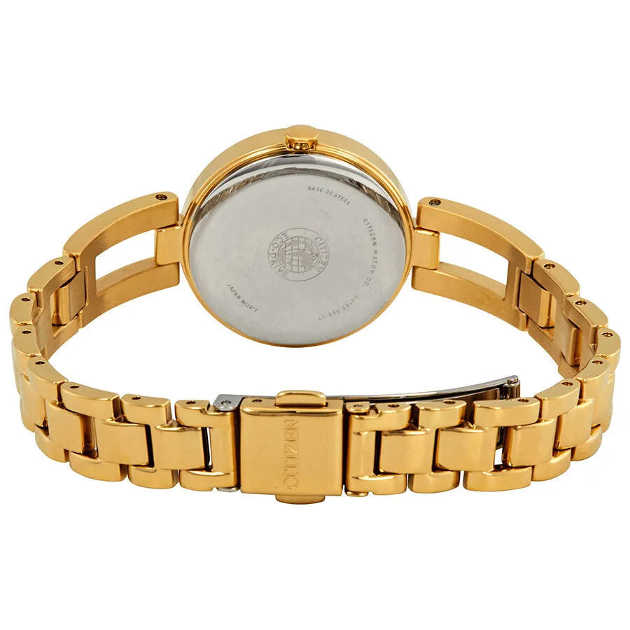 Citizen Axiom Eco-Drive Champagne Dial Yellow Gold-tone Ladies Watch EM0638-50P