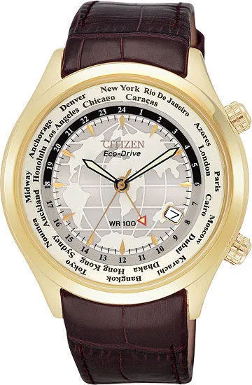 Citizen Calibre 6000 Gold-Tone World Time Men's Watch BJ9122-03A