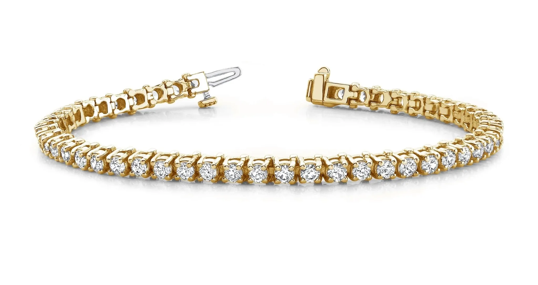 Classic Four Prong Round Lab-Grown Diamond Tennis Bracelet with 6.03 ct.(finished) 3.25mm