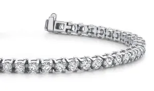 Classic Four Prong Round Lab-Grown Diamond Tennis Bracelet with 6.03 ct.(finished) 3.25mm