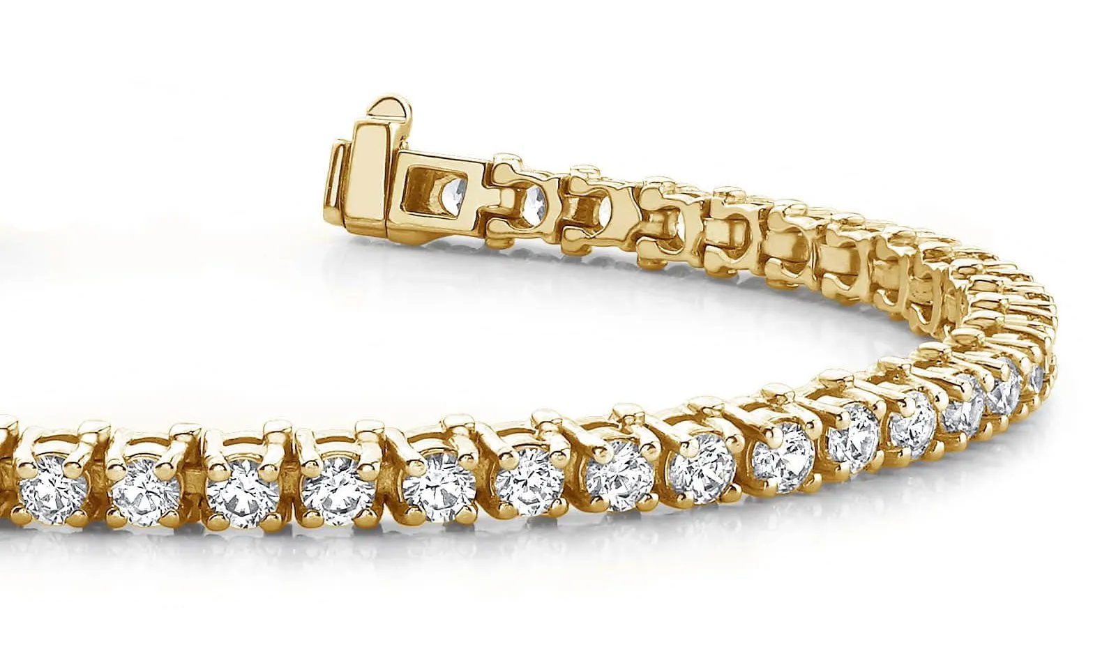 Classic Four Prong Round Lab-Grown Diamond Tennis Bracelet with 6.03 ct.(finished) 3.25mm