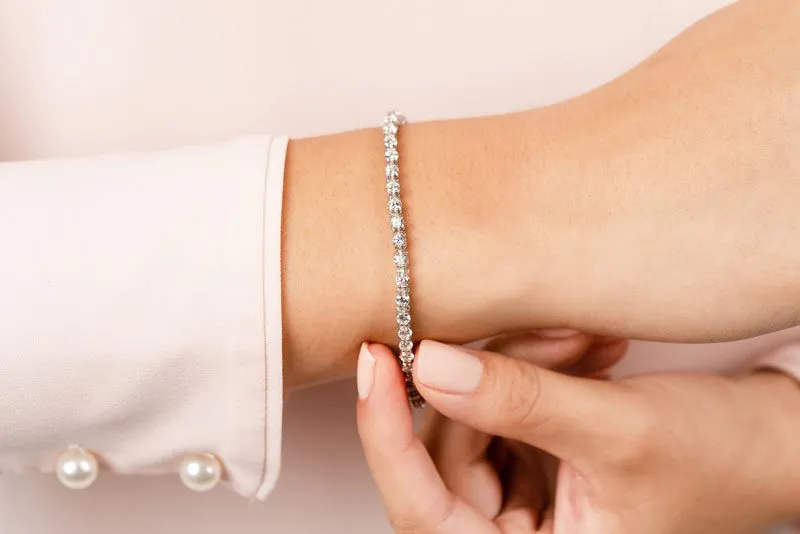 Classic Link Lab-Grown Diamond Tennis Bracelet with 3.96 ct.(finished) 2.8mm