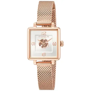 Coach Cass Rose Gold Mesh Bracelet White Dial Quartz Watch for Ladies - 14503698