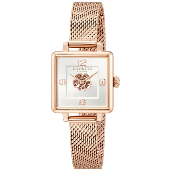 Coach Cass Rose Gold Mesh Bracelet White Dial Quartz Watch for Ladies - 14503698