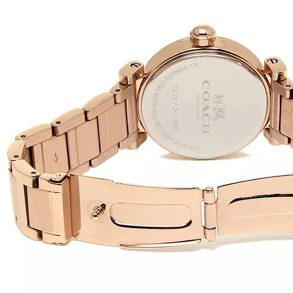 Coach Madison Rose Gold Stainless Steel White Dial Quartz Watch for Ladies - 14502398