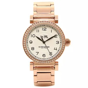 Coach Madison Rose Gold Stainless Steel White Dial Quartz Watch for Ladies - 14502398
