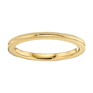 Concave Gold Weddimg Band
