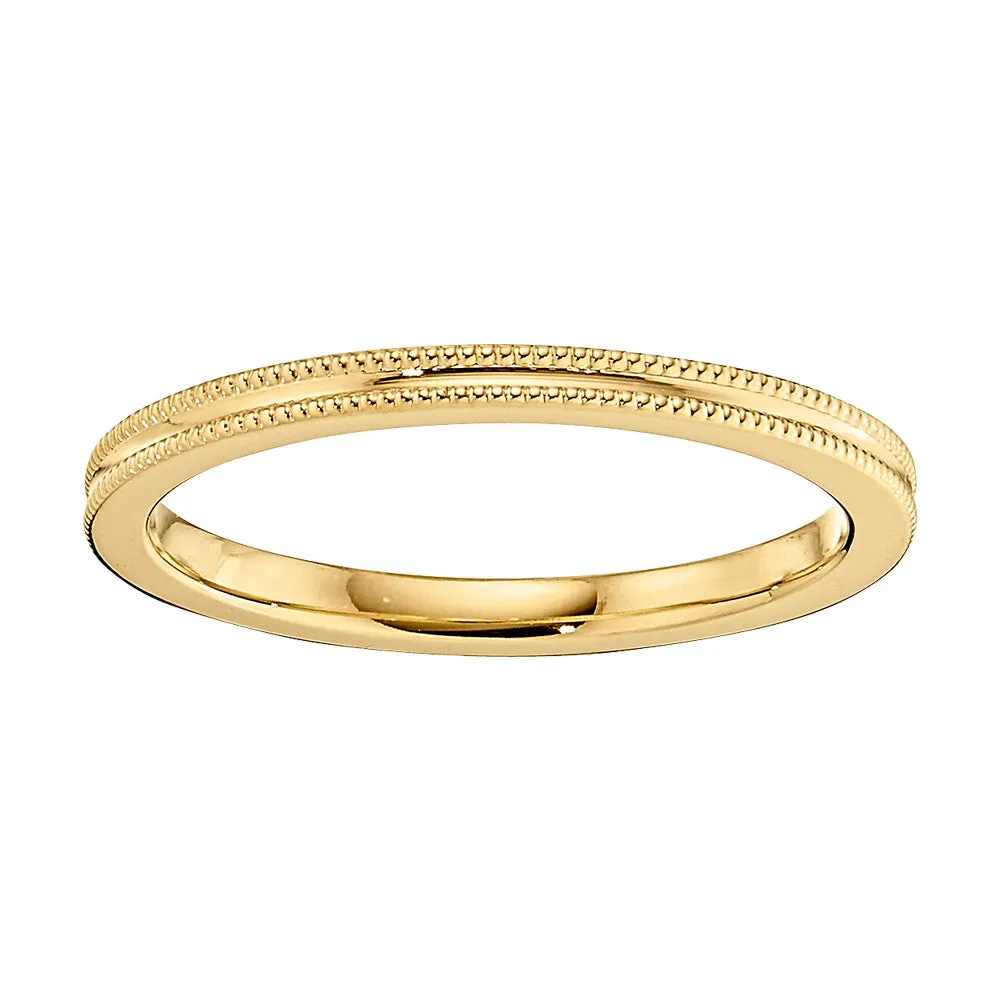 Concave Gold Weddimg Band