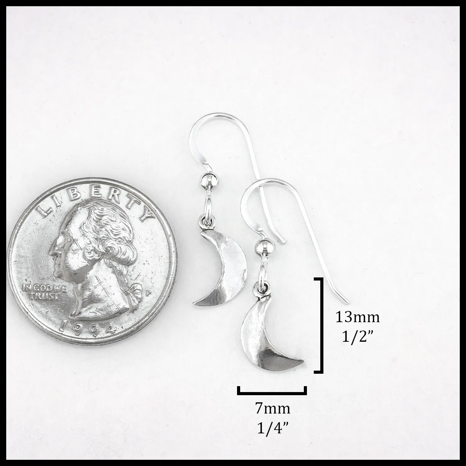 Crescent moon Drop Earrings