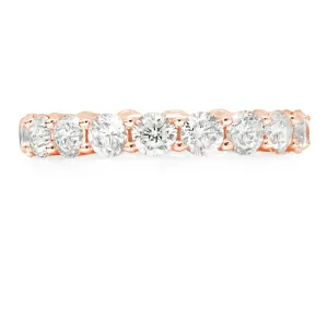 Crislu Brilliant Round Cut Eternity Band Finished in 18kt Rose Gold - 3.75 mm