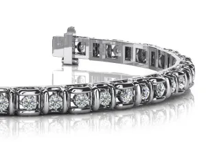 Cross Directional Link Lab-Grown Diamond Bracelet with 2.52 ct.(finished) 2.5mm