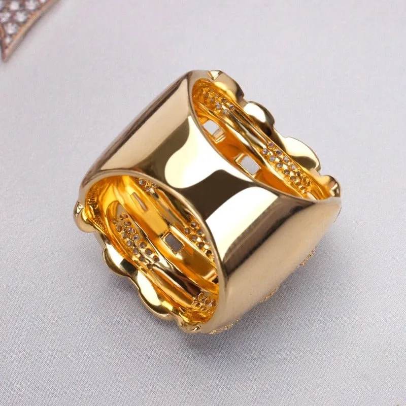 Cross Line Zircon Ring Women Anniverssary Bridal Jewelry