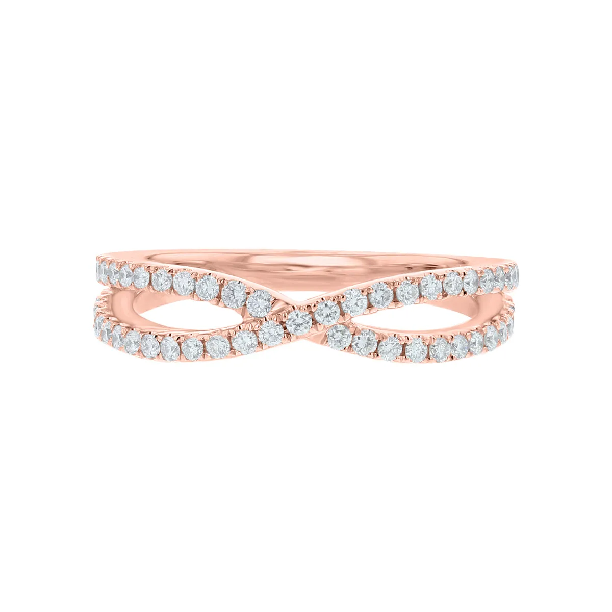 Crossover Diamond Ring