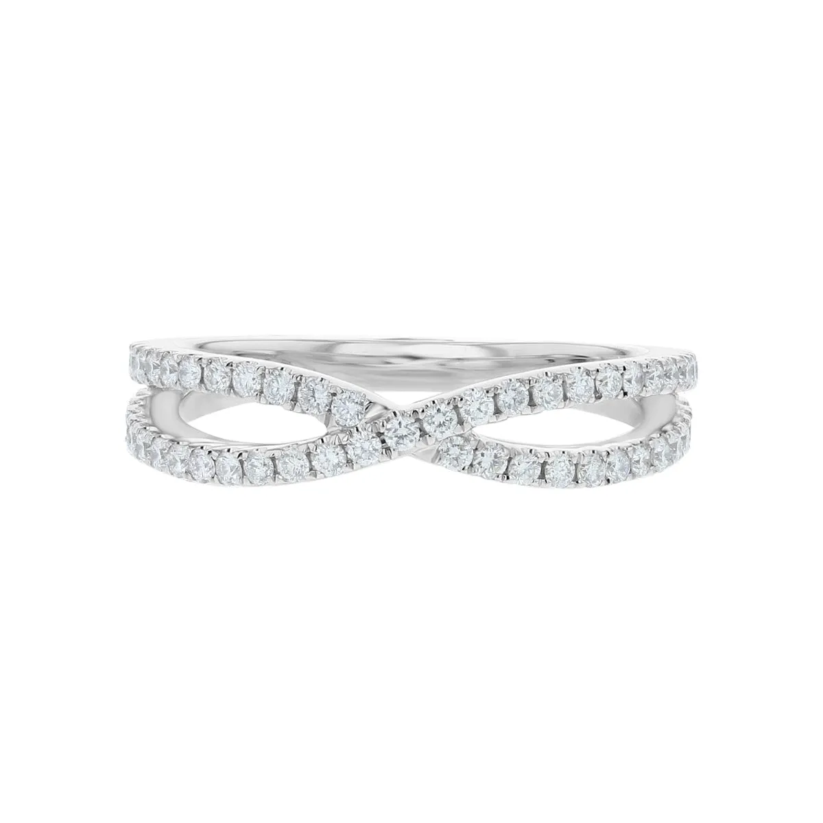Crossover Diamond Ring