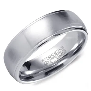 Crown Ring White Cobalt Wedding Band