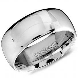 Crown Ring White Cobalt Wedding Band