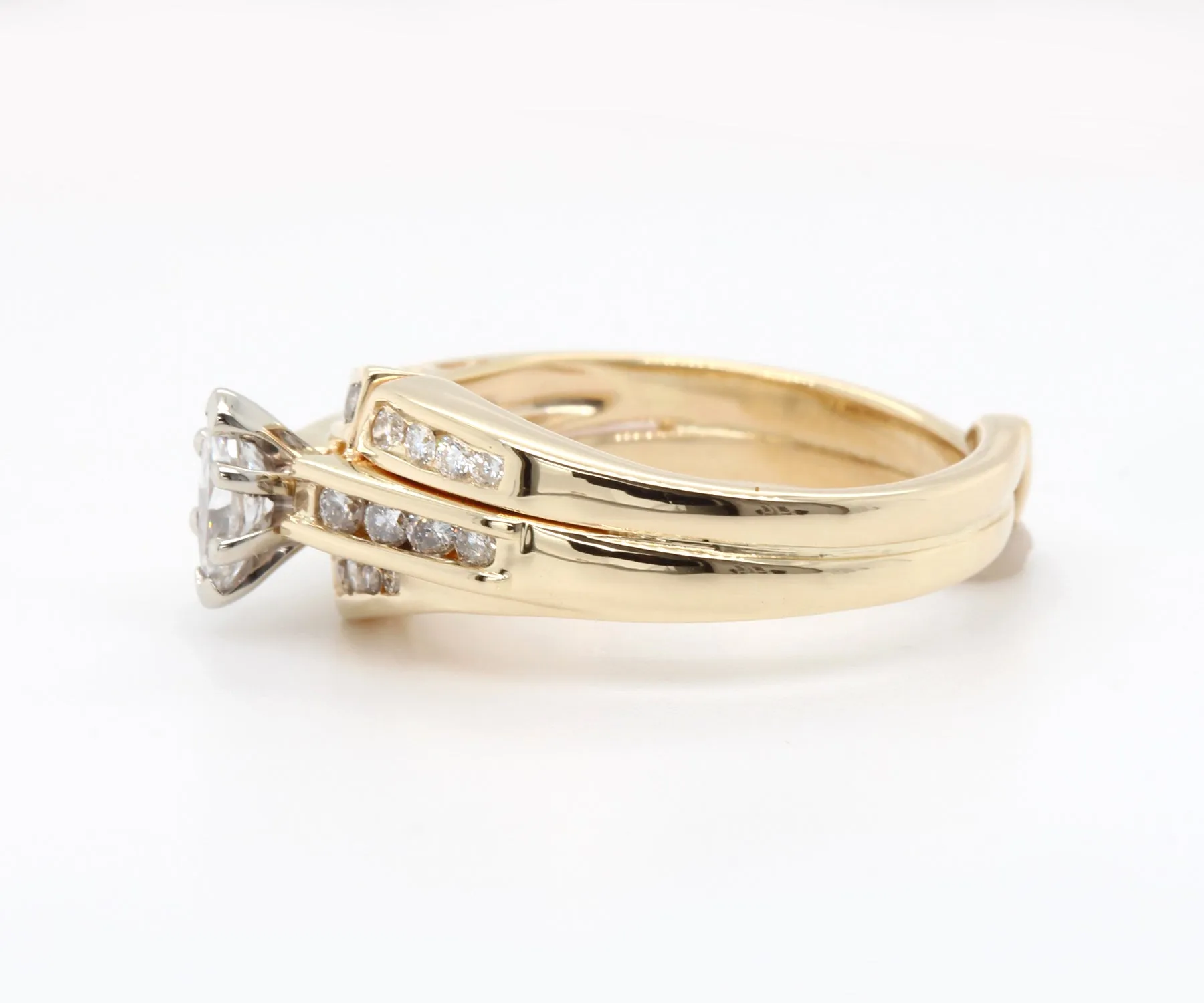 Custom Matching Diamond Twist Wedding Band