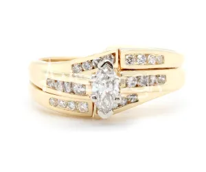 Custom Matching Diamond Twist Wedding Band