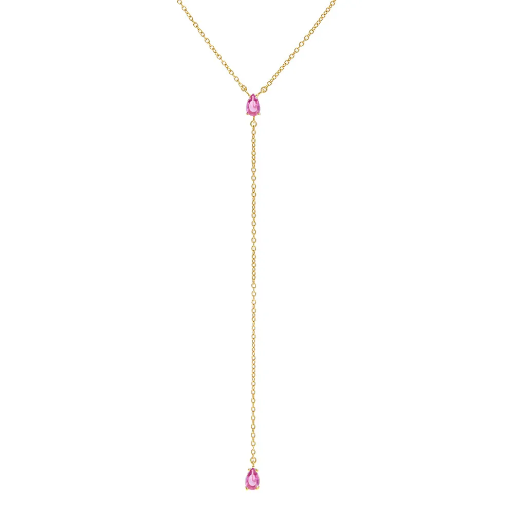 CZ Teardrop Lariat