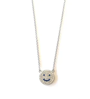 Dayna CZ Smiley Face Necklace