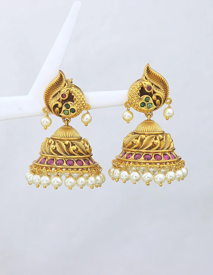 Designer Matt Peacock Jhumka Earrings