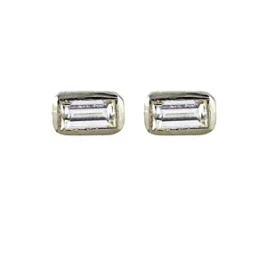 Diamond Baguette Stud Earrings