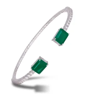 Diamond Bangle BRACELET 18K White Gold