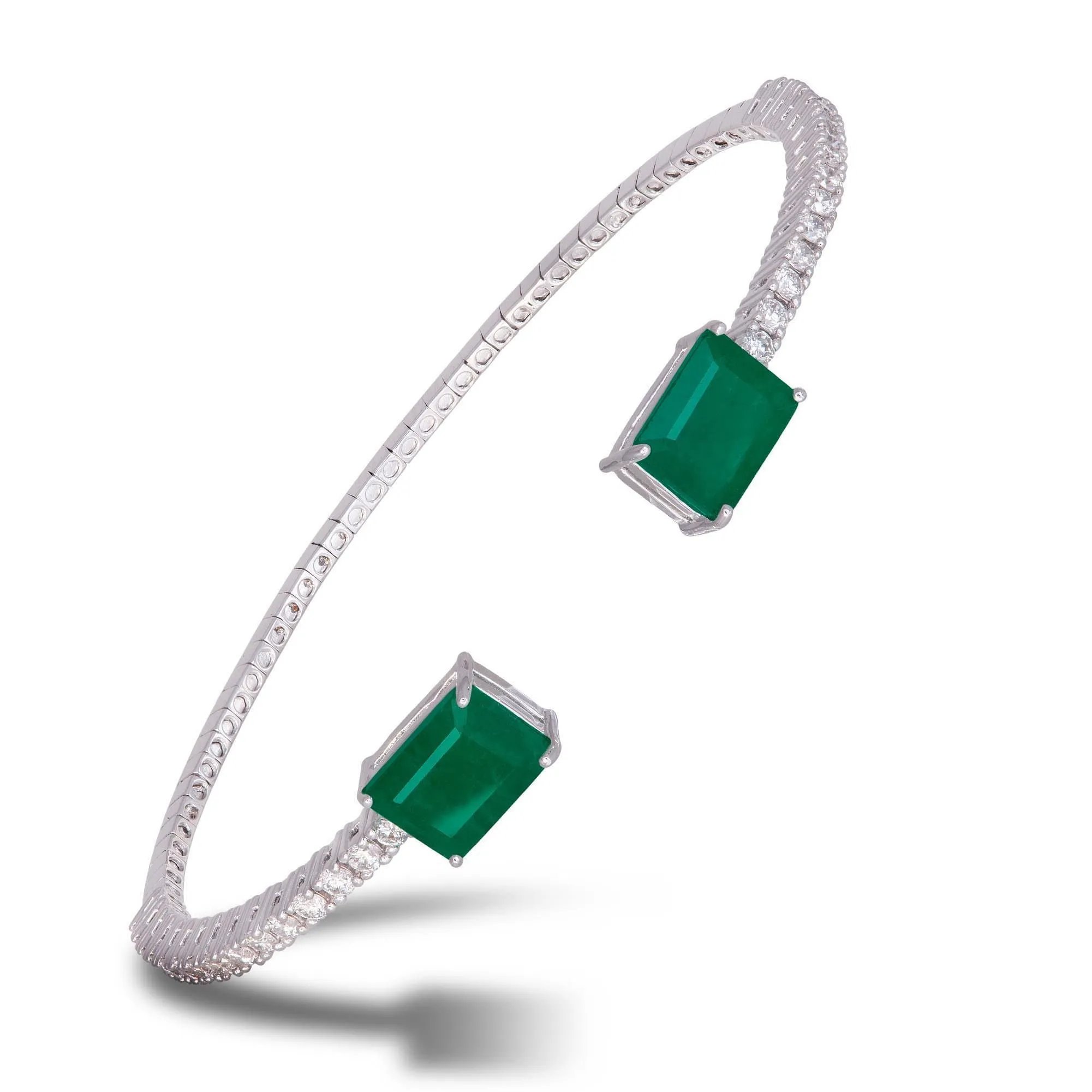 Diamond Bangle BRACELET 18K White Gold