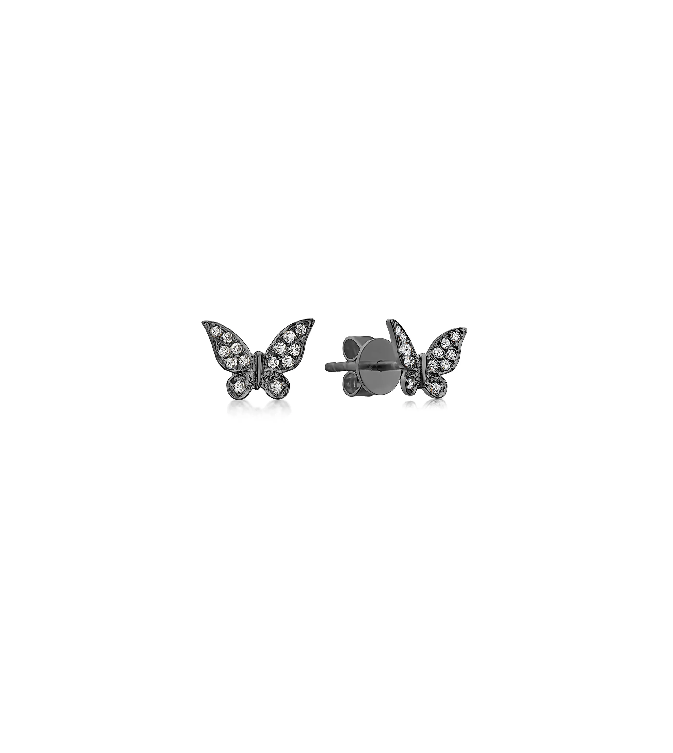 Diamond Butterfly Stud Earring