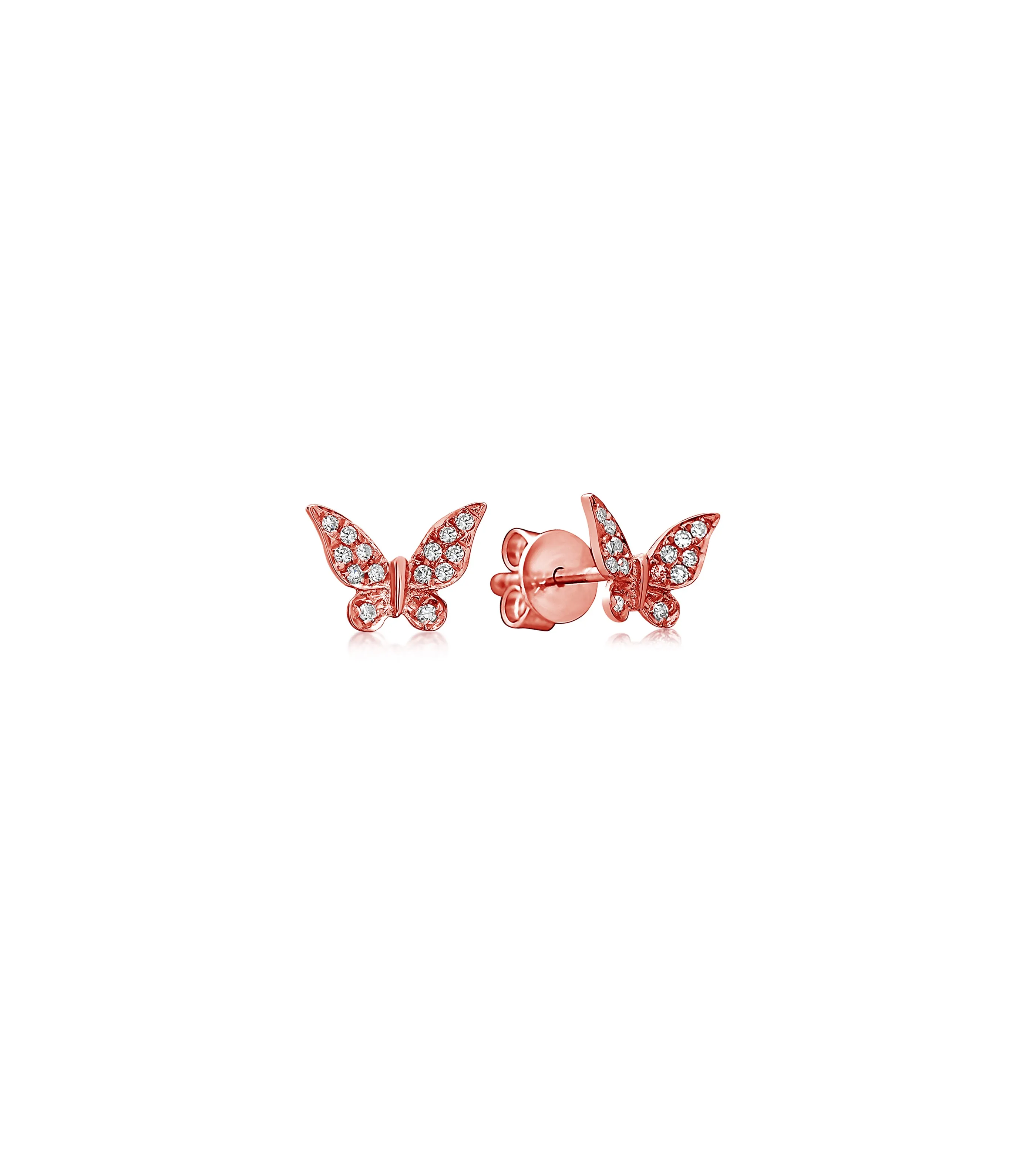 Diamond Butterfly Stud Earring