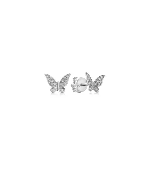 Diamond Butterfly Stud Earring